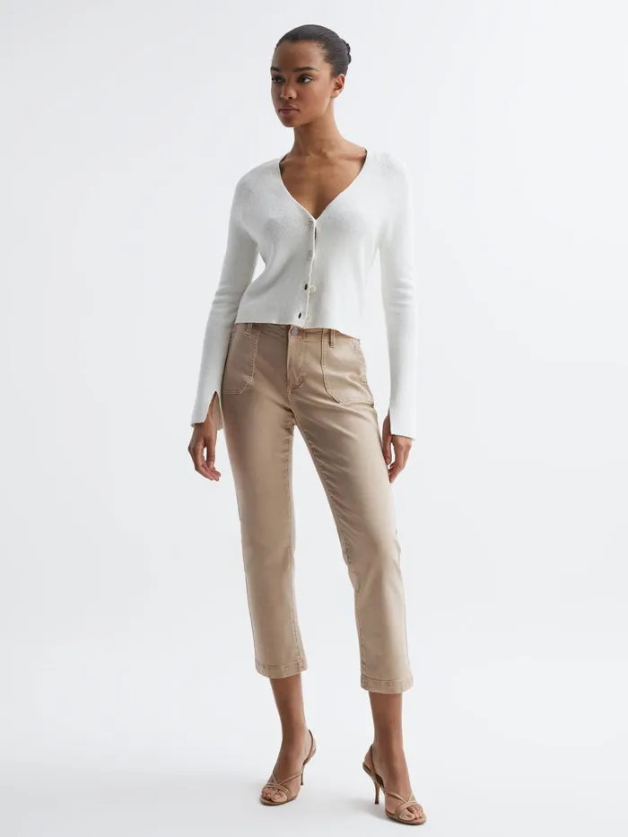 Reiss Jeans Mayslie Paige High Rise Straight Leg Jeans Vintage Warm Sand 8211 Women