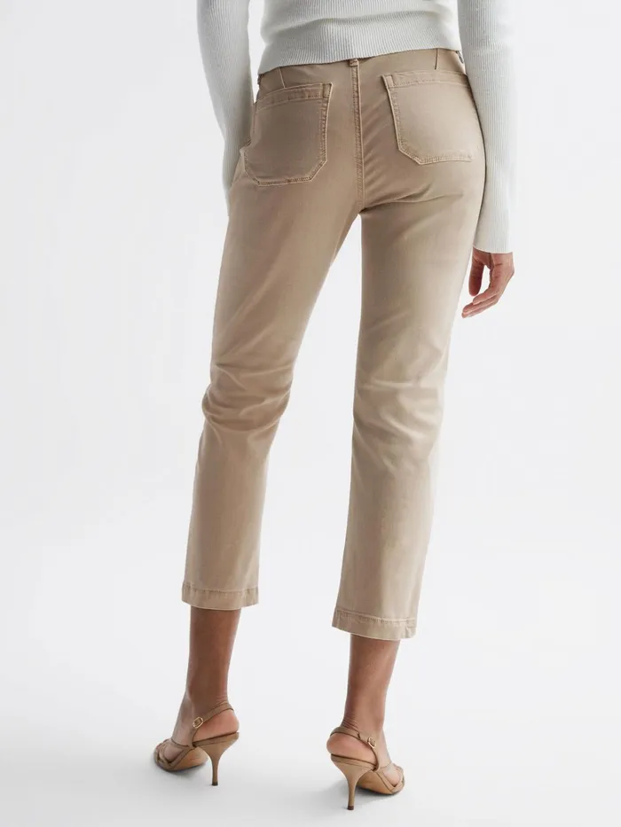 Reiss Jeans Mayslie Paige High Rise Straight Leg Jeans Vintage Warm Sand 8211 Women