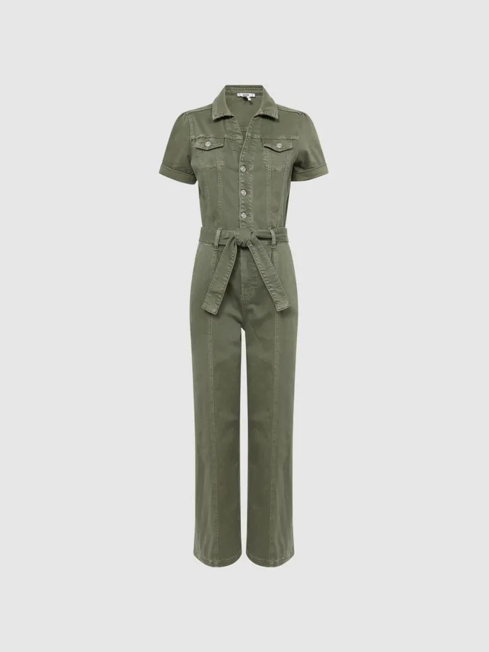Reiss Jumpsuits Brooklyn Paige Belted Jumpsuit Vintage Ivy Green 8211 Women