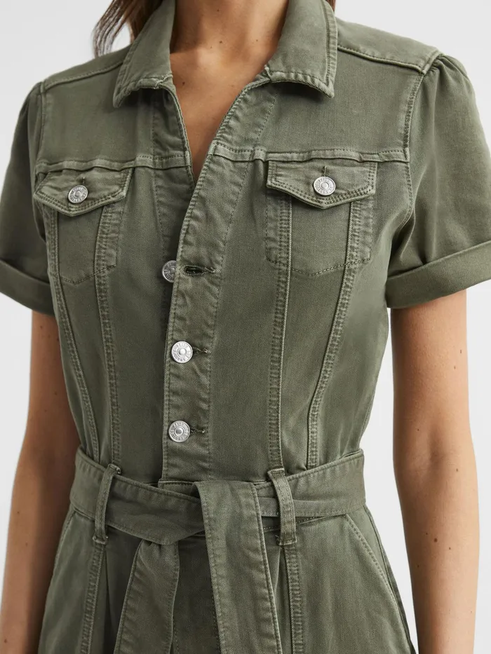 Reiss Jumpsuits Brooklyn Paige Belted Jumpsuit Vintage Ivy Green 8211 Women