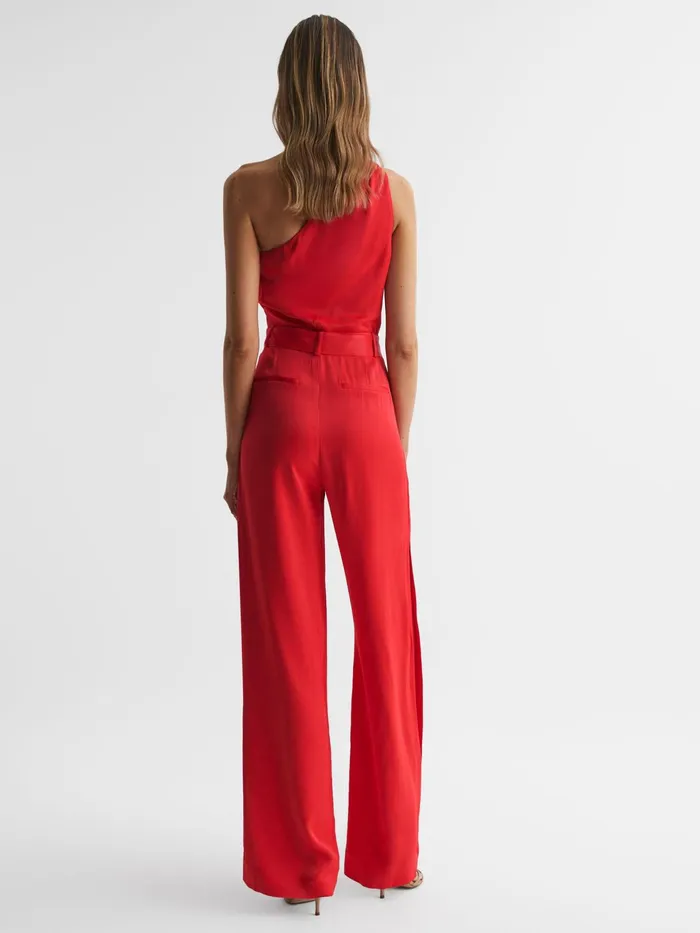 Reiss Jumpsuits Eliza OffTheShoulder Jumpsuit Red 8211 Women
