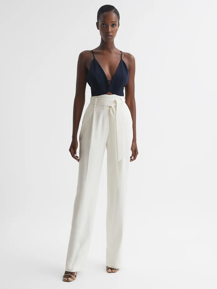 Reiss Jumpsuits India Colourblock Jumpsuit Navywhite 8211 Women