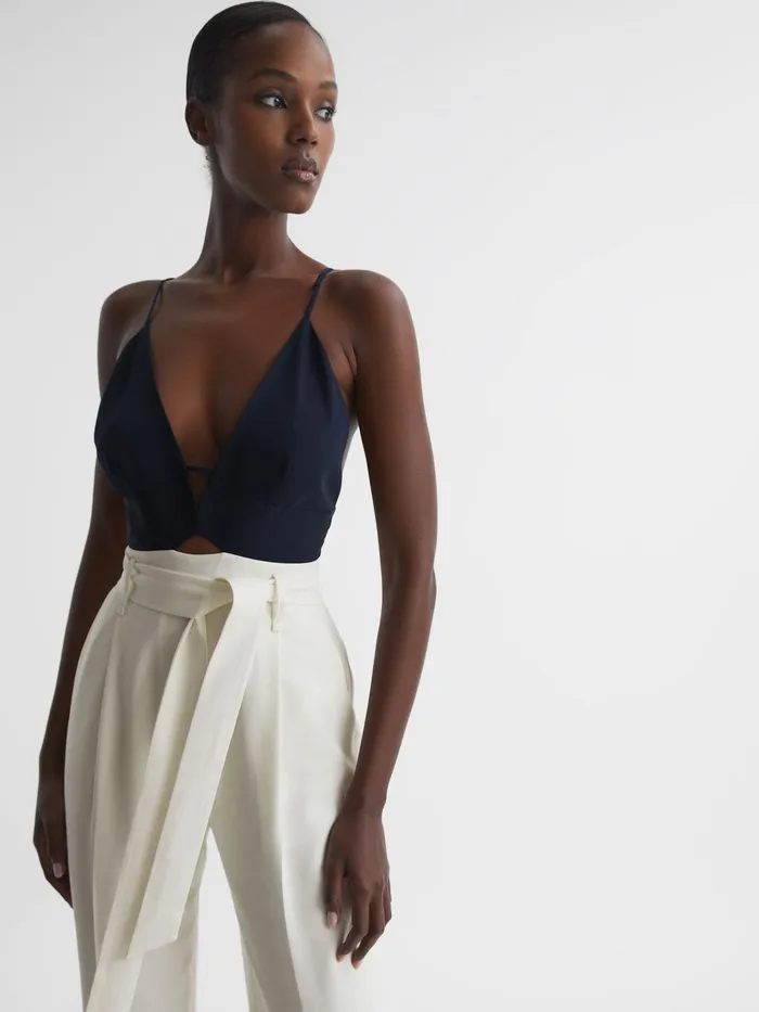 Reiss Jumpsuits India Colourblock Jumpsuit Navywhite 8211 Women