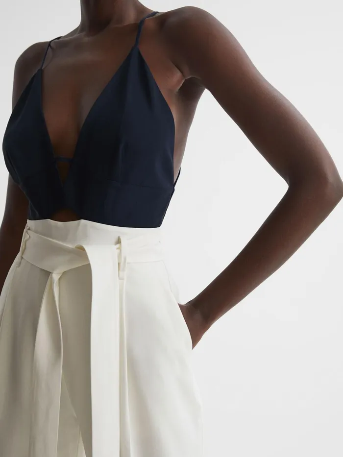 Reiss Jumpsuits India Colourblock Jumpsuit Navywhite 8211 Women