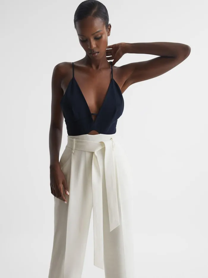 Reiss Jumpsuits India Colourblock Jumpsuit Navywhite 8211 Women