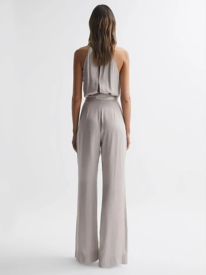 Reiss Jumpsuits Rose Sleeveless Cowl Neck Jumpsuit Neutral 8211 Women