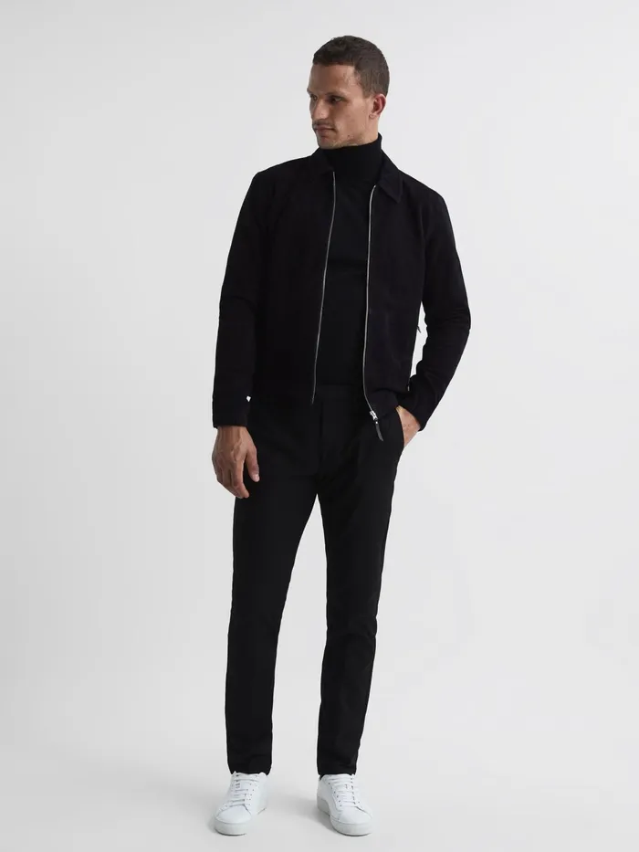 Reiss Knitwear Caine Merino Wool Roll Neck Jumper Black 8211 Men