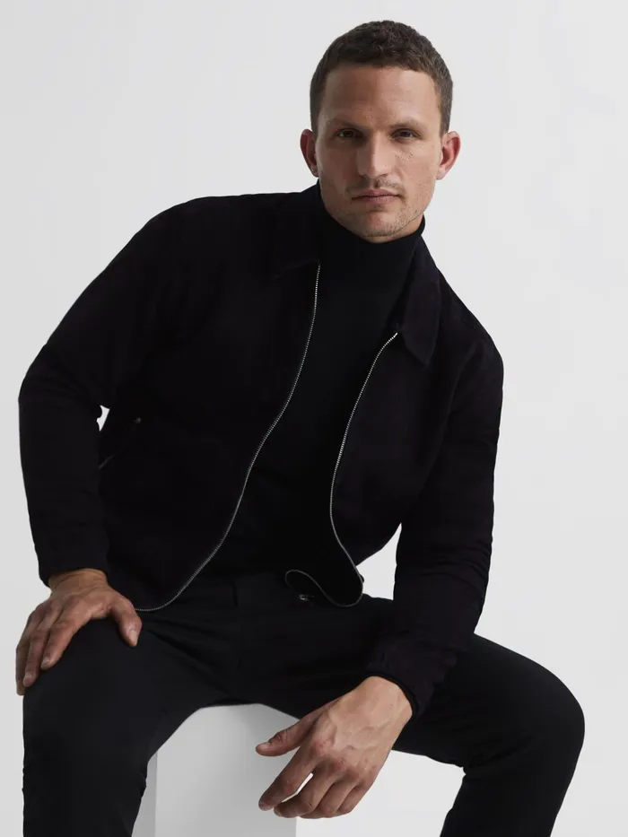 Reiss Knitwear Caine Merino Wool Roll Neck Jumper Black 8211 Men