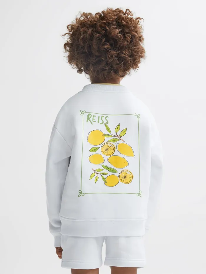 Reiss Knitwear Positano Cotton Crew Neck Jumper Ecru 8211 Children
