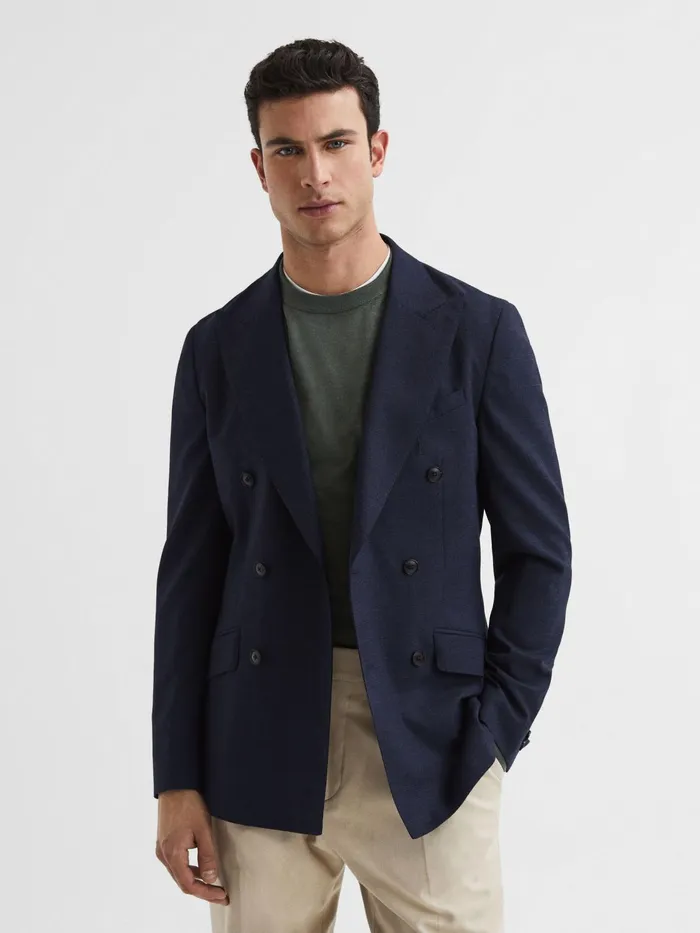 Reiss Knitwear Tinto Merino Silk Knitted Jumper Sage 8211 Men