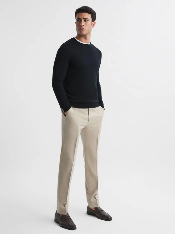 Reiss Knitwear Wessex Merino Wool Jumper Black 8211 Men