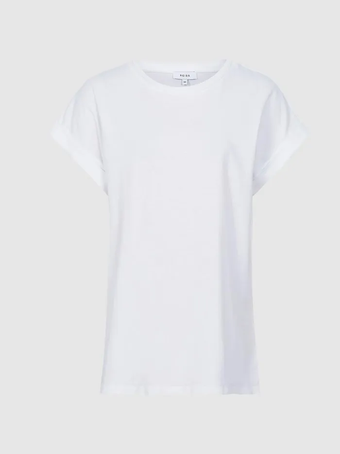 Reiss Lingerie and Nightwear Tereza Cotton Jersey TShirt White 8211 Women