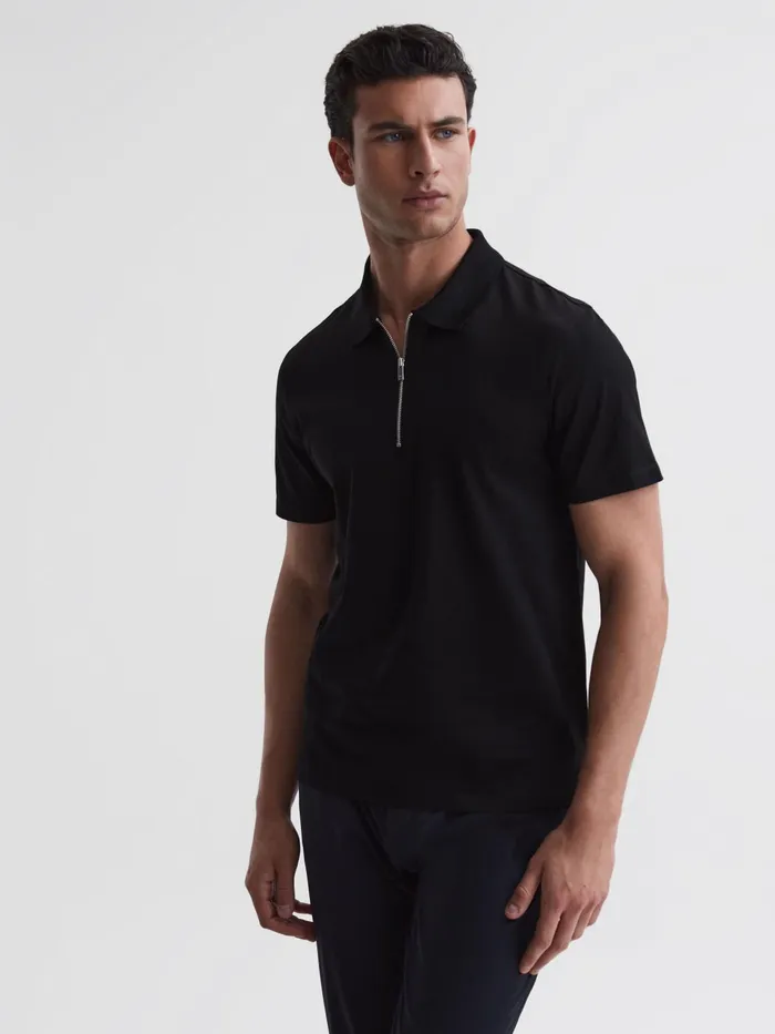 Reiss Polo Shirts Belfry Mercerised Egyptian Cotton Polo Shirt Black 8211 Men Reiss Polo Shirts Belfry Mercerised Egyptian Cotton Polo Shirt Black 8211 Men