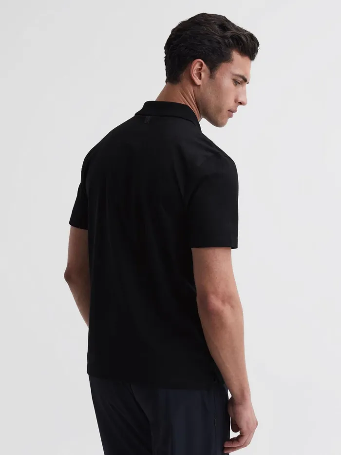 Reiss Polo Shirts Belfry Mercerised Egyptian Cotton Polo Shirt Black 8211 Men