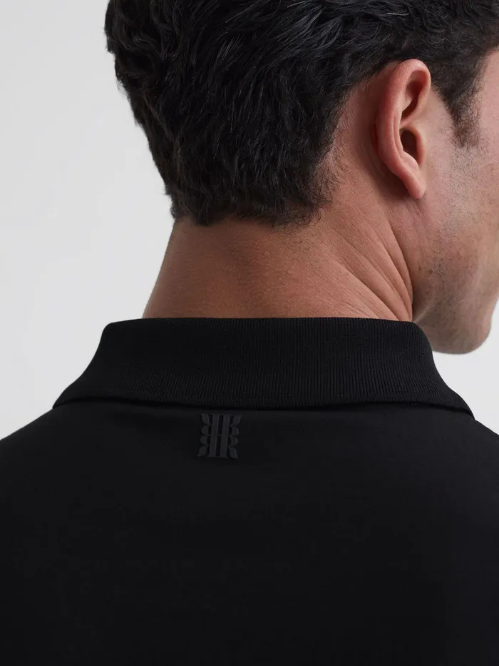 Reiss Polo Shirts Belfry Mercerised Egyptian Cotton Polo Shirt Black 8211 Men