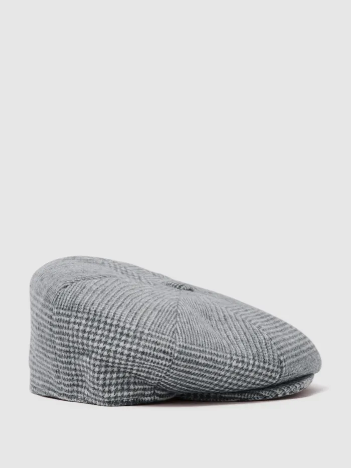 Reiss Scarves Hats and Gloves Arbor Wool Baker Boy Cap Brown 8211 Men