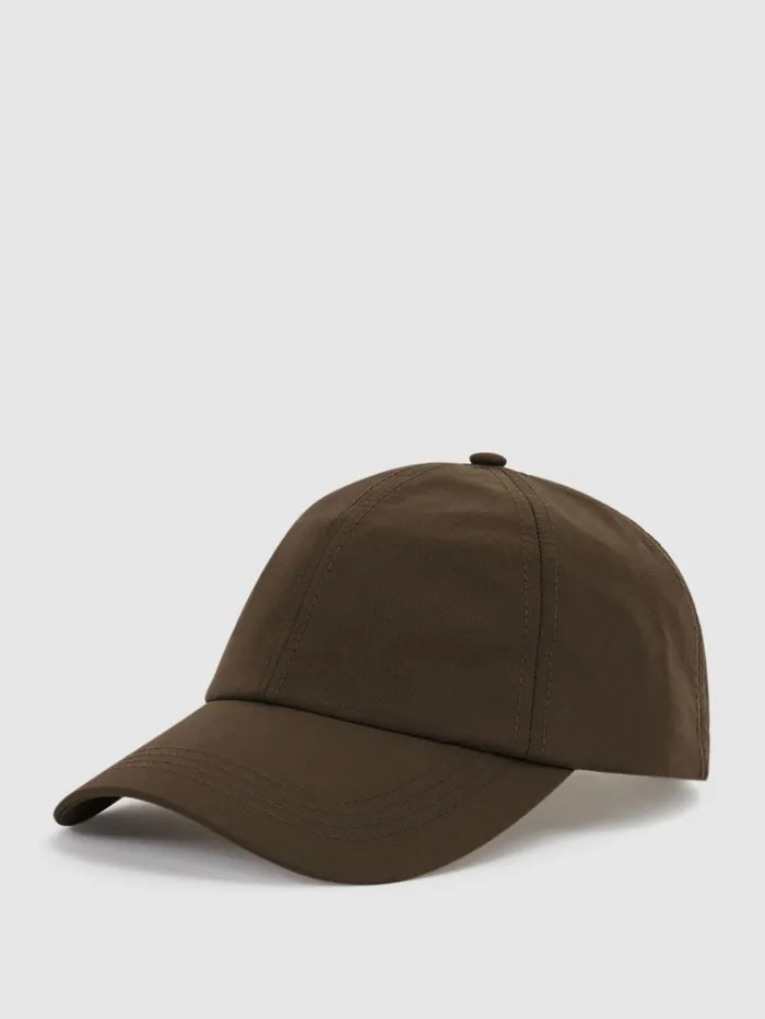 Reiss Scarves Hats and Gloves Fento Ripstop Baseball Cap Khaki 8211 Men