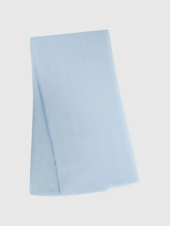 Reiss Scarves Hats and Gloves Heidi Cashmere Lightweight Scarf Duck Egg 8211 Women