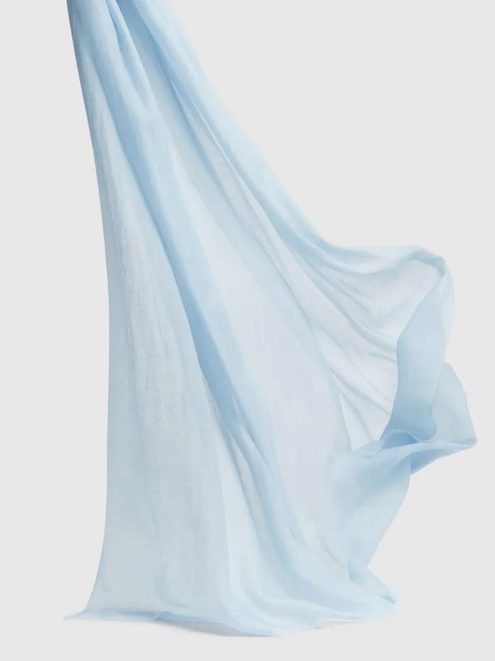 Reiss Scarves Hats and Gloves Heidi Cashmere Lightweight Scarf Duck Egg 8211 Women