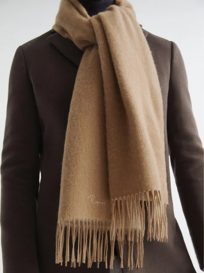 Reiss Scarves Hats and Gloves Picton Cashmere Blend Scarf Camel 8211 Men