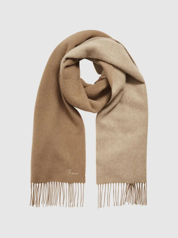 Reiss Scarves Hats and Gloves Picton Cashmere Blend Scarf Camel 8211 Women