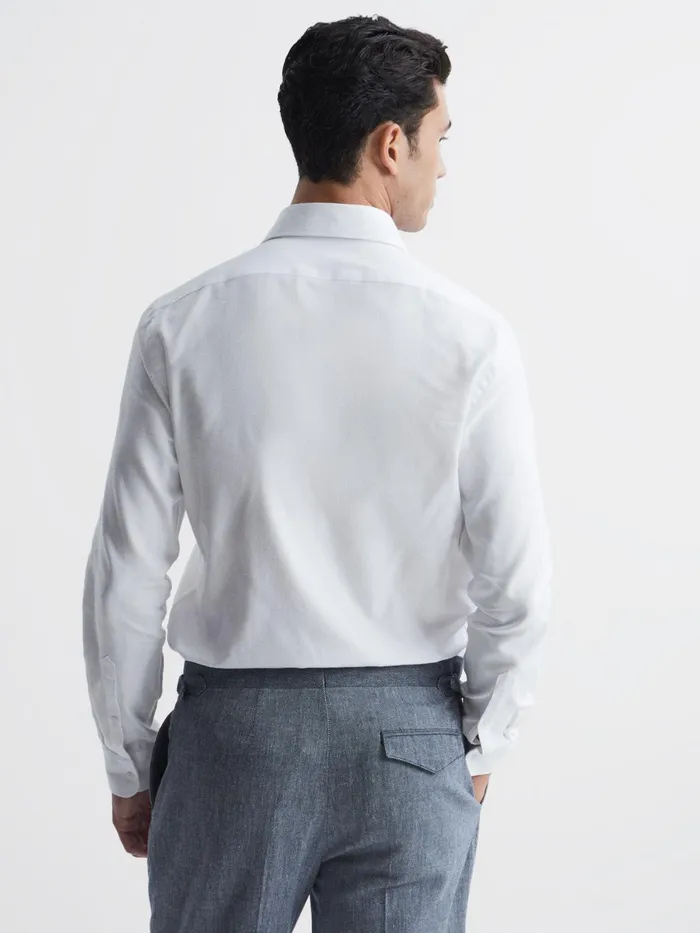 Reiss Shirts Belief Slim Fit Flannel Shirt White 8211 Men