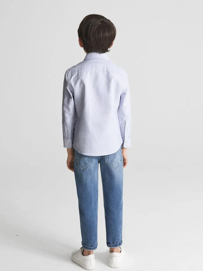 Reiss Shirts Blackheath Junior Striped Oxford Shirt Blue Stripe 8211 Children