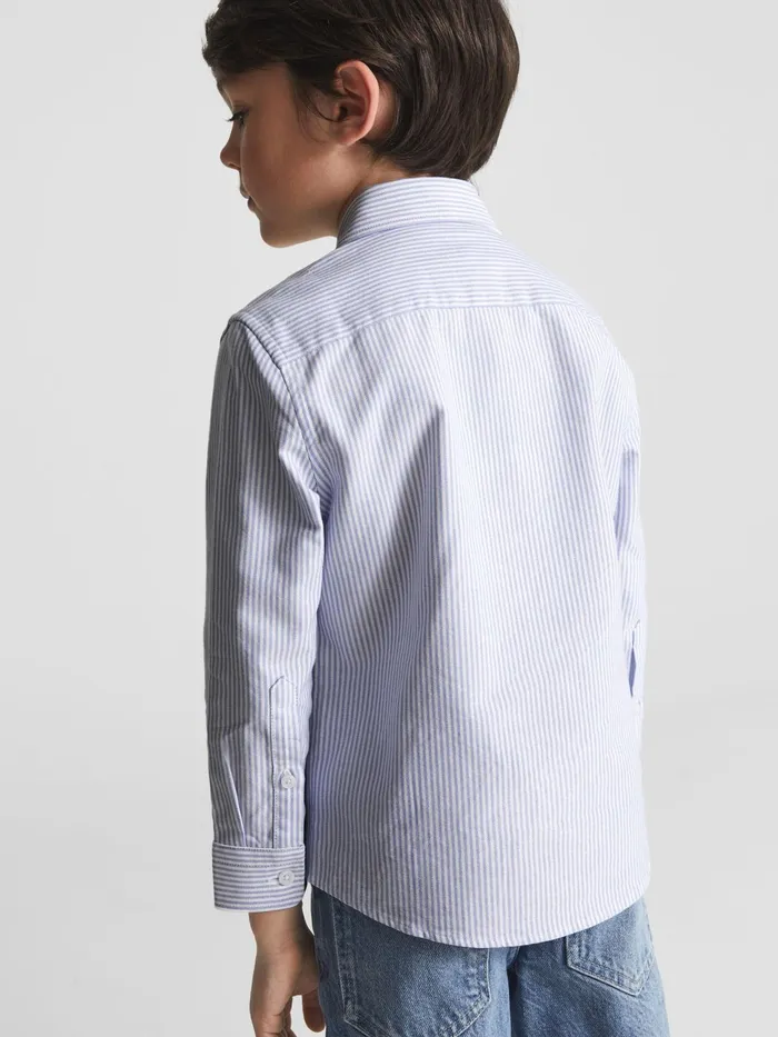 Reiss Shirts Blackheath Junior Striped Oxford Shirt Blue Stripe 8211 Children