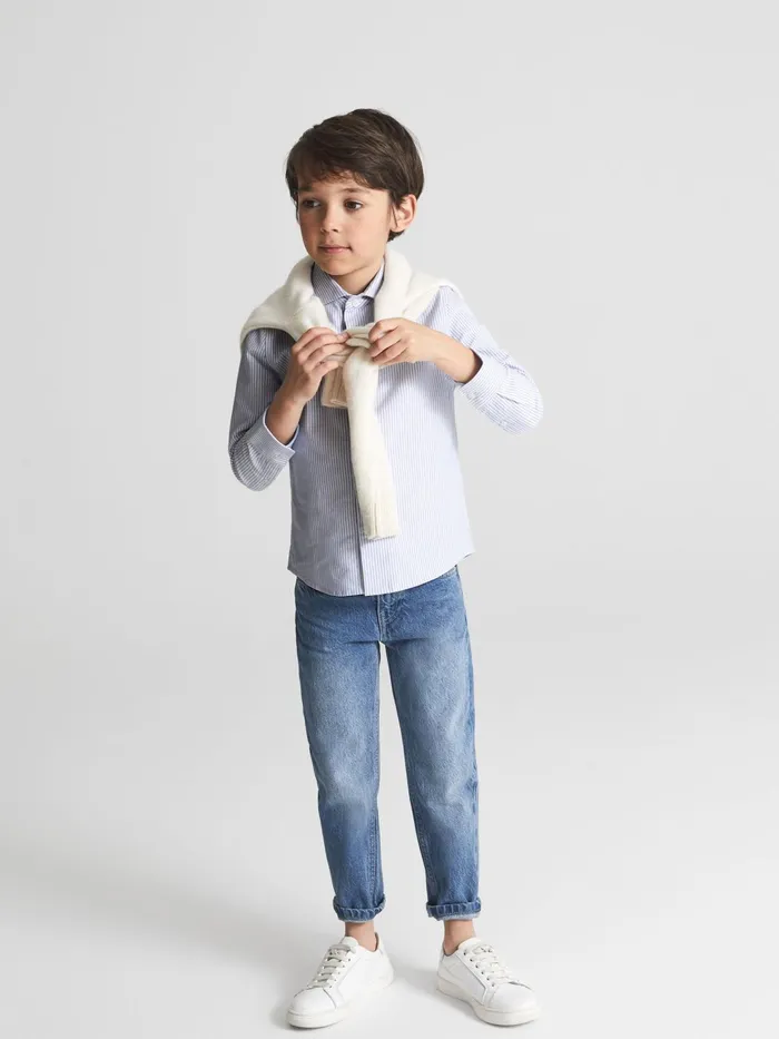 Reiss Shirts Blackheath Junior Striped Oxford Shirt Blue Stripe 8211 Children
