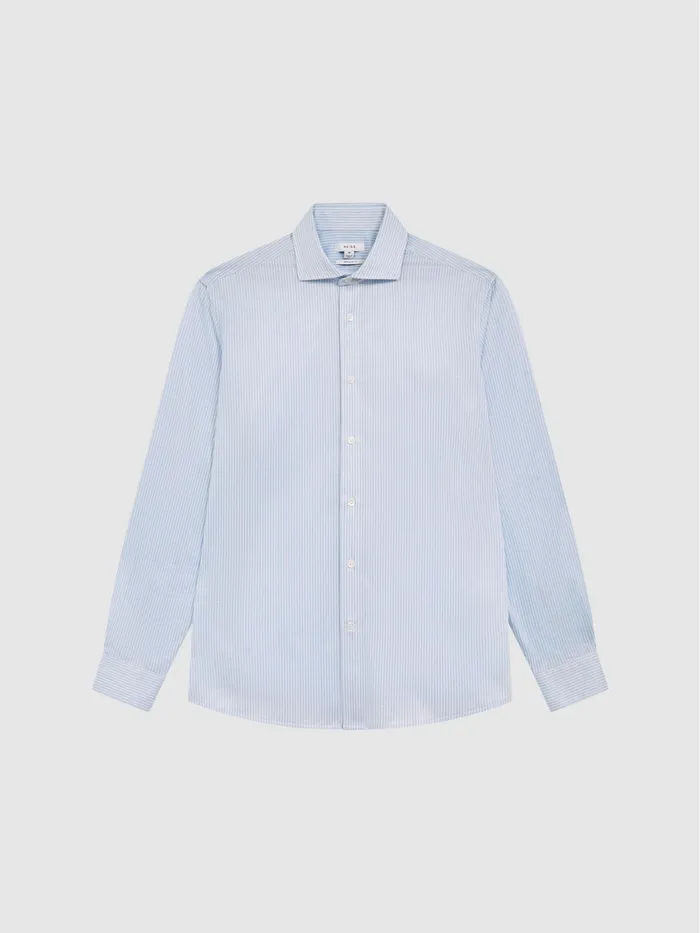 Reiss Shirts Bosa Slim Fit Striped Shirt Bluewhite 8211 Men