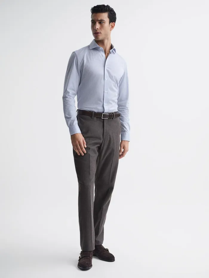 Reiss Shirts Bosa Slim Fit Striped Shirt Bluewhite 8211 Men