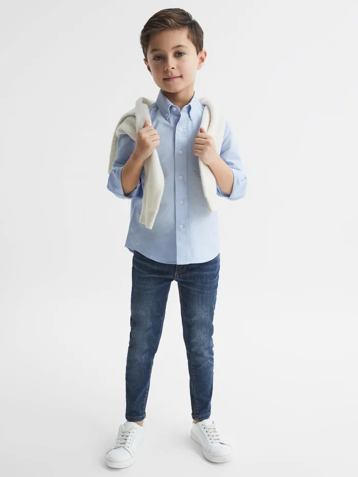 Reiss Shirts Greenwich Button Down Oxford Shirt Soft Blue 8211 Children