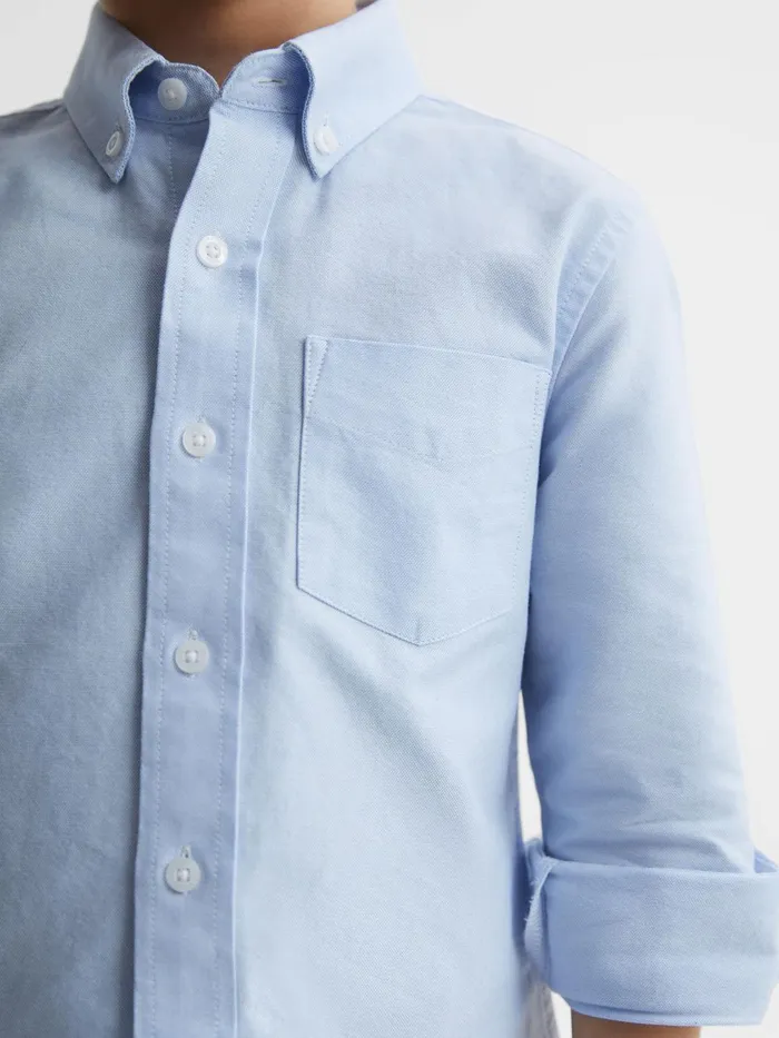 Reiss Shirts Greenwich Button Down Oxford Shirt Soft Blue 8211 Children