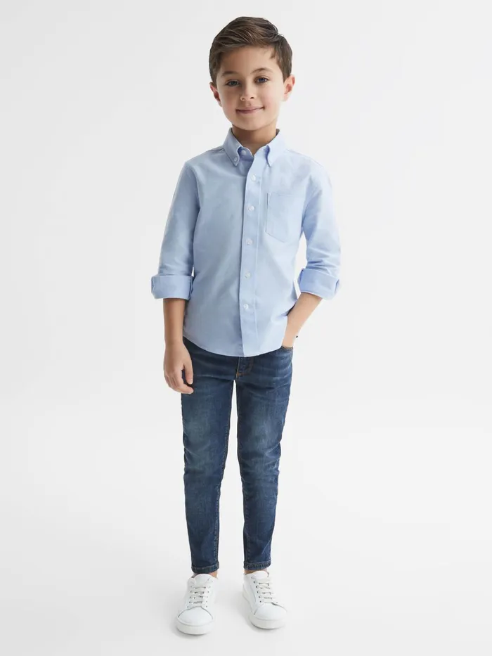 Reiss Shirts Greenwich Button Down Oxford Shirt Soft Blue 8211 Children