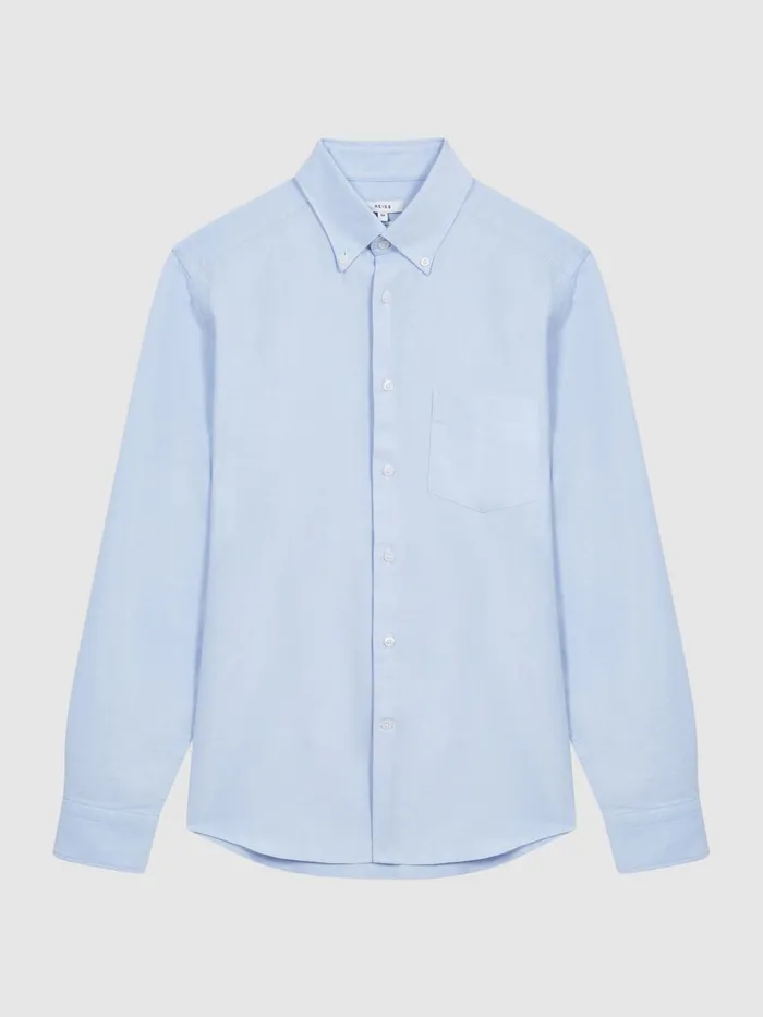 Reiss Shirts Greenwich Soft Wash Button Down Oxford Shirt Black 8211 Men