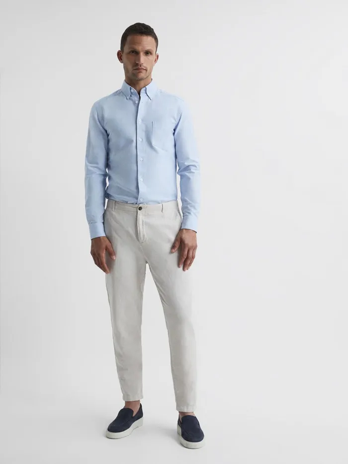 Reiss Shirts Greenwich Soft Wash Button Down Oxford Shirt Black 8211 Men