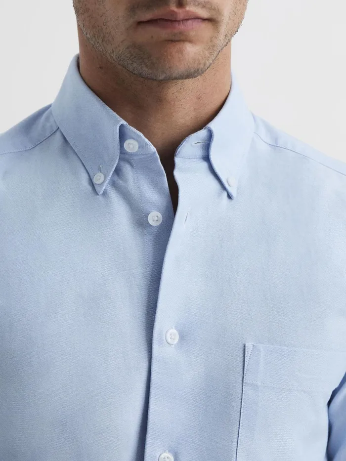 Reiss Shirts Greenwich Soft Wash Button Down Oxford Shirt Black 8211 Men