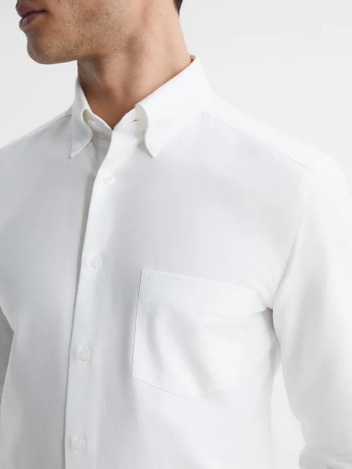 Reiss Shirts Greenwich Soft Wash Button Down Oxford Shirt White 8211 Men