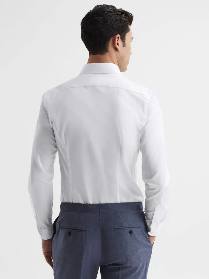 Reiss Shirts Hudson Slim Fit Cutaway Collar Shirt White 8211 Men