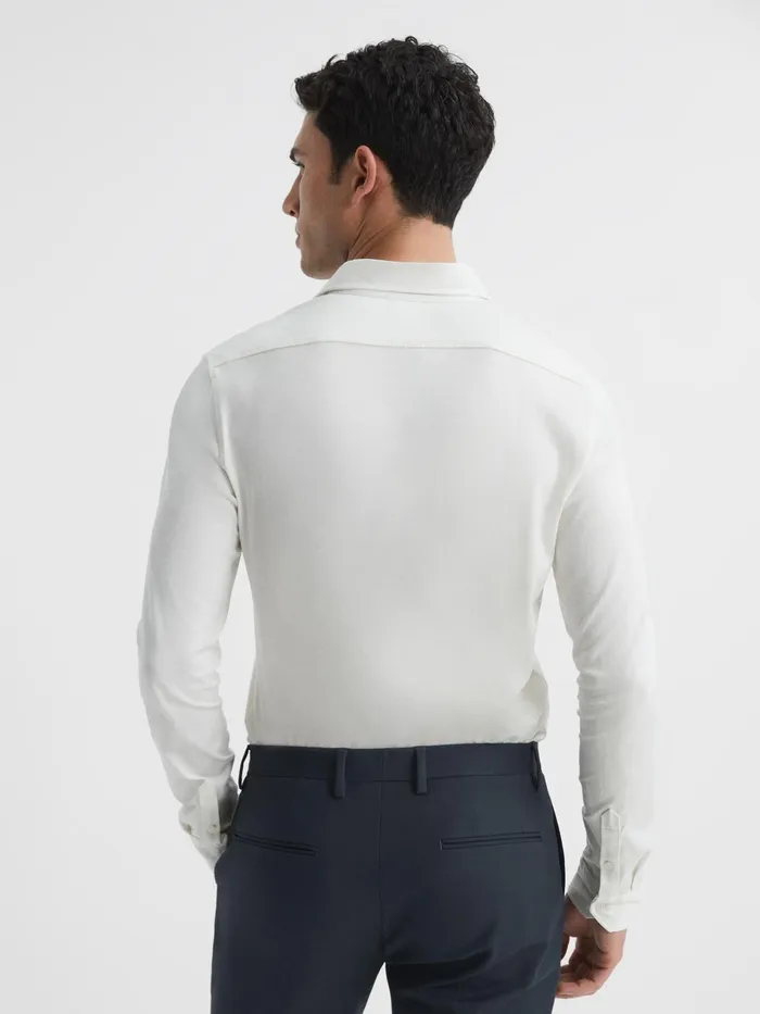 Reiss Shirts King Mercerised Cotton Shirt Airforce Blue 8211 Men