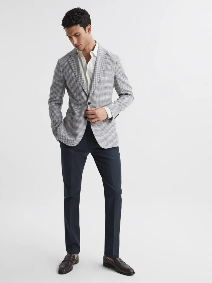 Reiss Shirts King Mercerised Cotton Shirt Airforce Blue 8211 Men