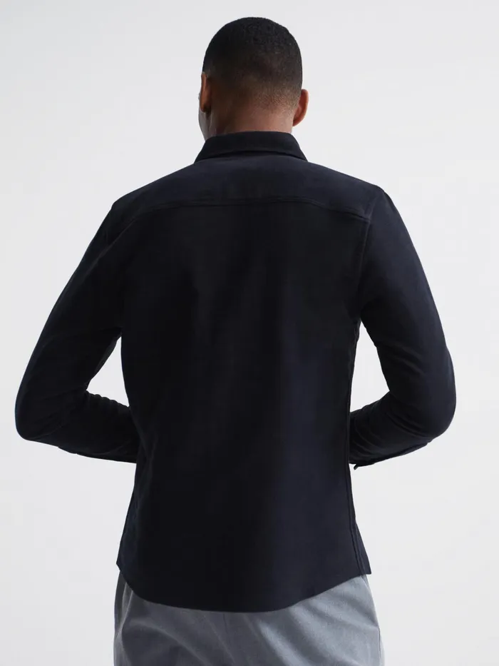Reiss Shirts Miami Twin Pocket Overshirt Duck Egg 8211 Men