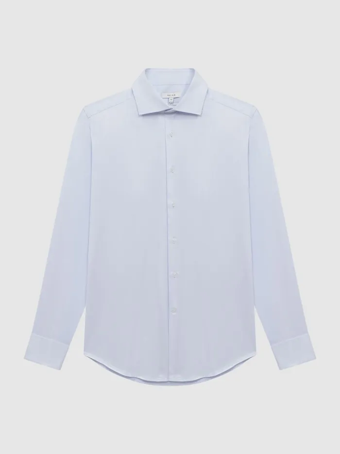 Reiss Shirts Premote Slim Fit Cotton Cutaway Collar Shirt Soft Blue 8211 Men