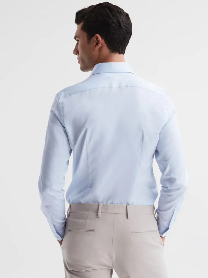 Reiss Shirts Storm Cotton Twill Slim Fit Shirt Soft Blue 8211 Men