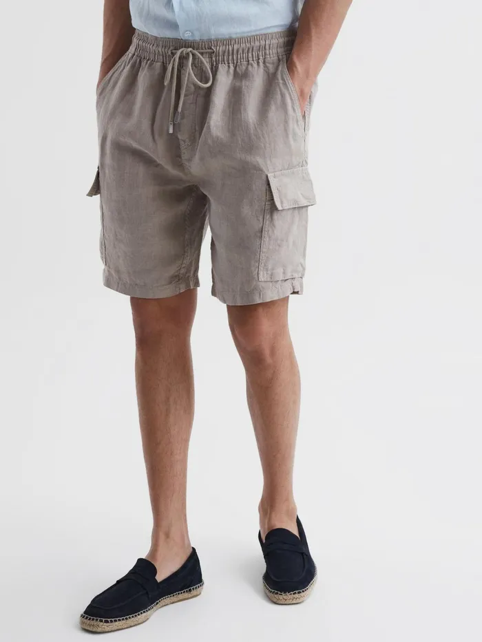 Reiss Shorts Baie Vilebrequin Linen Shorts Camel 8211 Men