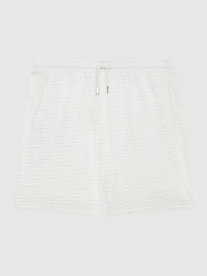 Reiss Shorts Brooklyn Terry Towelling Drawstring Shorts White 8211 Men