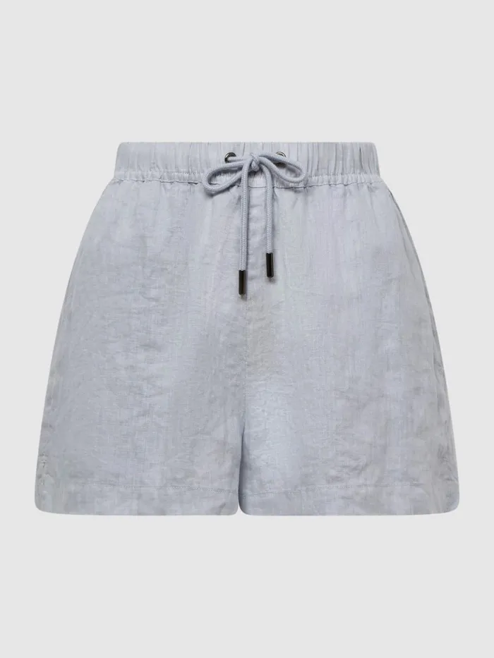 Reiss Shorts Cleo Linen High Rise Drawstring Shorts Blue 8211 Women