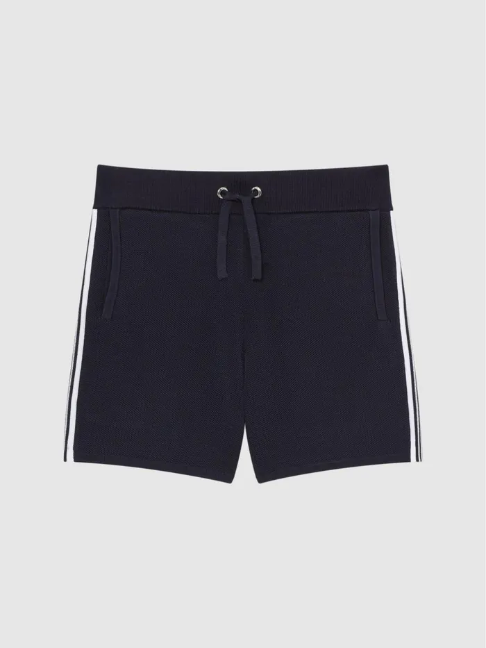 Reiss Shorts Colton Side Stripe Drawstring Shorts Navy 8211 Children