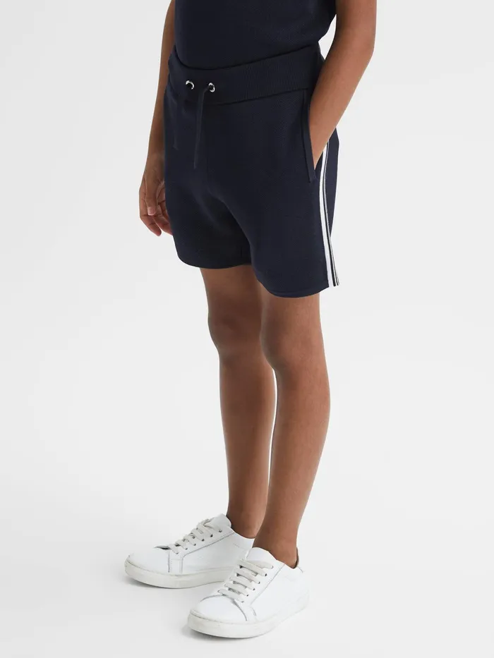 Reiss Shorts Colton Side Stripe Drawstring Shorts Navy 8211 Children