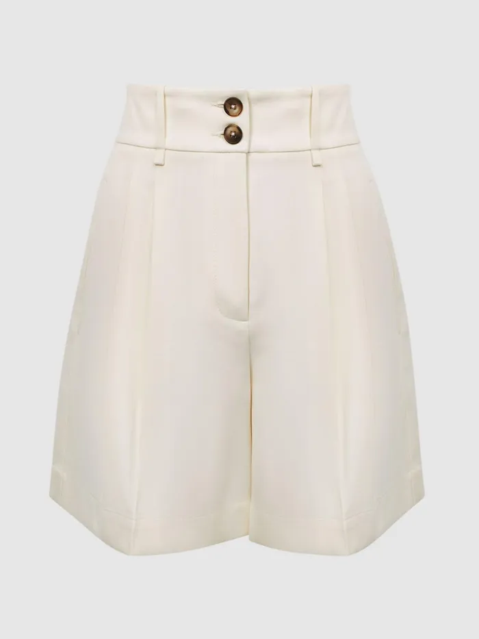Reiss Shorts Ember Tailored Shorts Cream 8211 Women